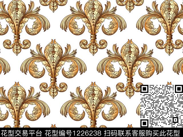 民族花卉规则排列立体效果数码印花华亿平台下载（图片编号: 1226238） - 瓦栏（Walan）