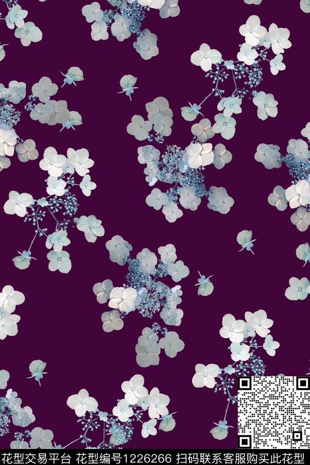 女装花卉小碎花数码印花华亿平台下载（图片编号: 1226266） - 瓦栏（Walan）