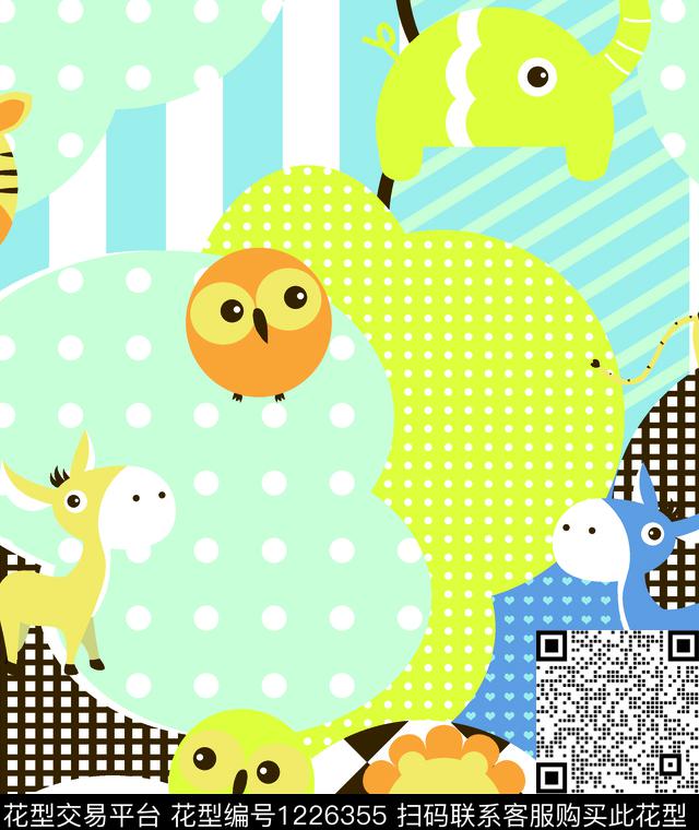 波普几何卡通传统印花华亿平台下载（图片编号: 1226355） - 瓦栏（Walan）