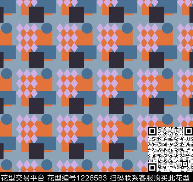 大牌风几何男装传统印花华亿平台下载（图片编号: 1226583） - 瓦栏（Walan）