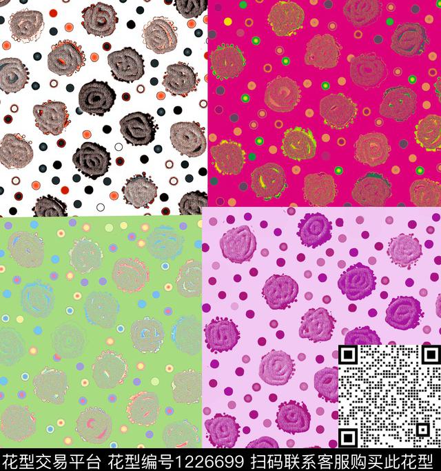 几何小碎花混合拼接数码印花华亿平台下载（图片编号: 1226699） - 瓦栏（Walan）