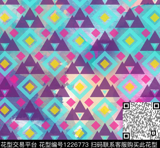 几何传统印花华亿平台下载（图片编号: 1226773） - 瓦栏（Walan）