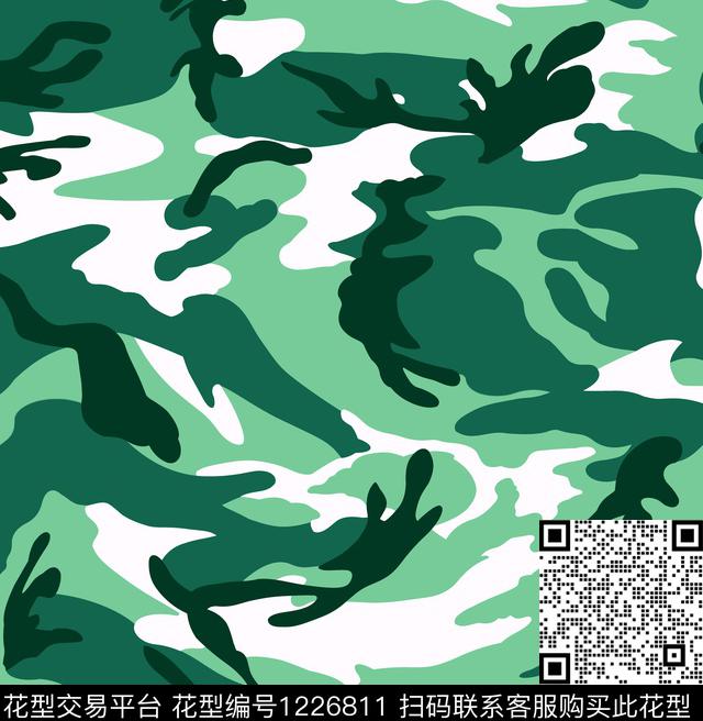 女装传统华亿平台迷彩传统印花华亿平台下载（图片编号: 1226811） - 瓦栏（Walan）