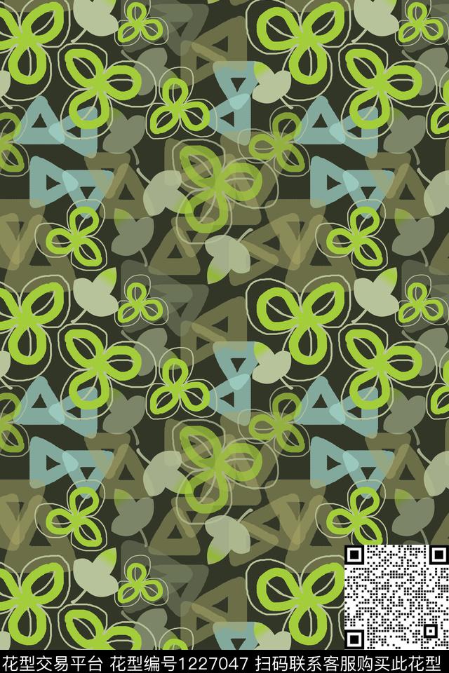 几何三角形密铺几何传统印花华亿平台下载（图片编号: 1227047） - 瓦栏（Walan）