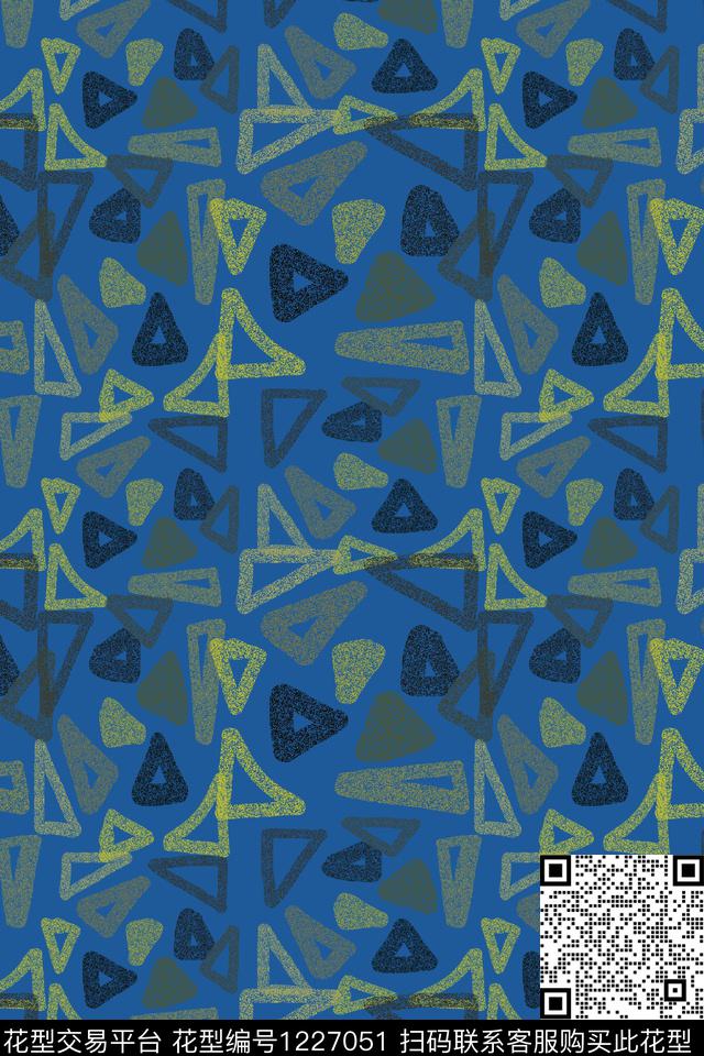 几何密铺几何手绘线条笔触数码印花华亿平台下载（图片编号: 1227051） - 瓦栏（Walan）