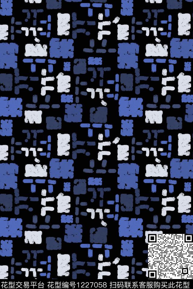 几何密铺几何手绘线条笔触传统印花华亿平台下载（图片编号: 1227058） - 瓦栏（Walan）