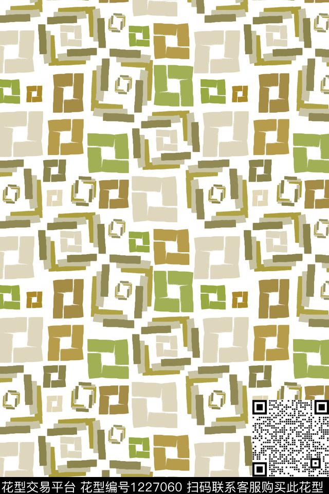 几何密铺几何手绘线条笔触传统印花华亿平台下载（图片编号: 1227060） - 瓦栏（Walan）