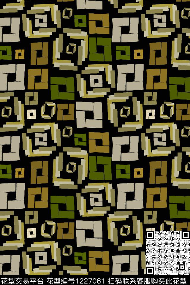 几何密铺几何手绘线条笔触传统印花华亿平台下载（图片编号: 1227061） - 瓦栏（Walan）