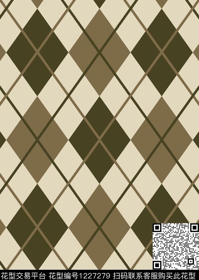 几何男装格子传统印花华亿平台下载（图片编号: 1227279） - 瓦栏（Walan）