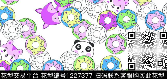 食物甜甜圈动物传统印花华亿平台下载（图片编号: 1227377） - 瓦栏（Walan）