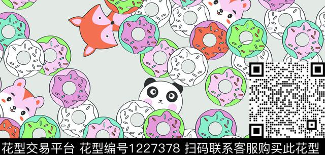 食物甜甜圈动物传统印花华亿平台下载（图片编号: 1227378） - 瓦栏（Walan）