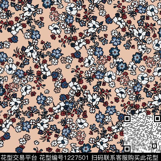 女装花卉传统印花华亿平台下载（图片编号: 1227501） - 瓦栏（Walan）