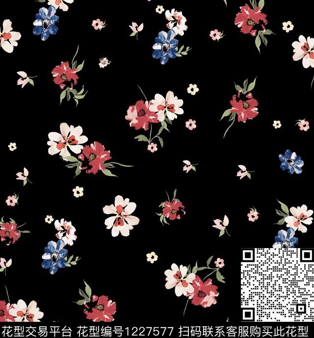 传统华亿平台春夏华亿平台花卉传统印花华亿平台下载（图片编号: 1227577） - 瓦栏（Walan）