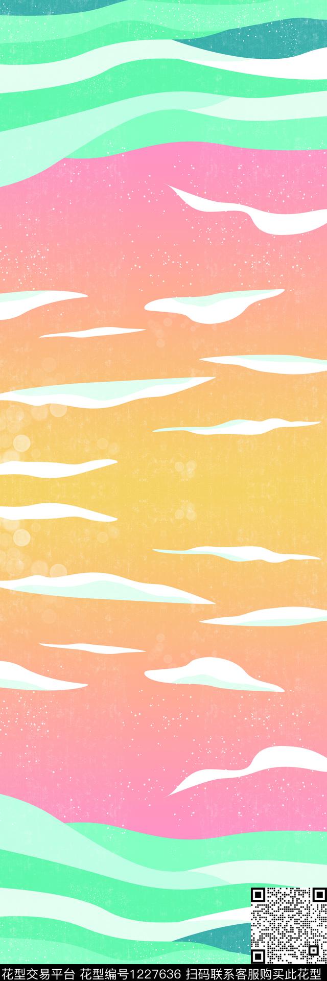 几何蓝色数码印花华亿平台下载（图片编号: 1227636） - 瓦栏（Walan）