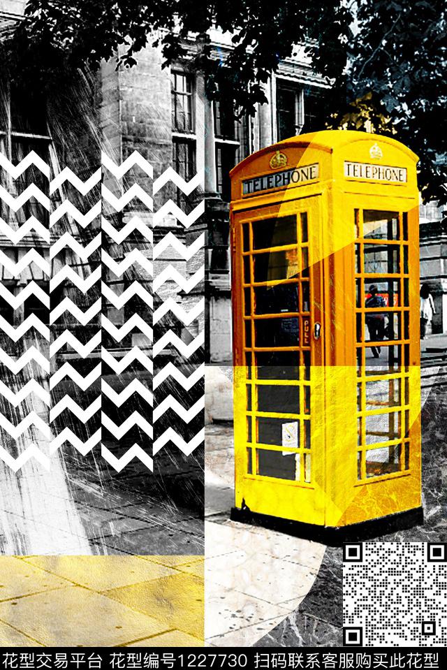 年轻女性几何海报数码印花华亿平台下载（图片编号: 1227730） - 瓦栏（Walan）