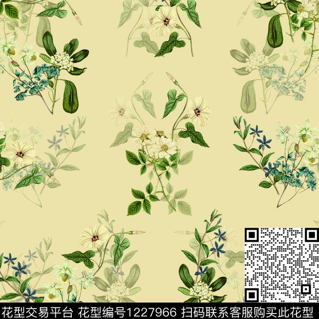 小清新清雅大牌风数码印花华亿平台下载（图片编号: 1227966） - 瓦栏（Walan）