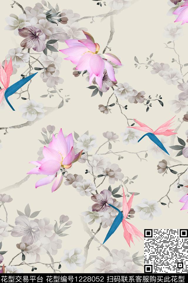 简约动物格子数码印花华亿平台下载（图片编号: 1228052） - 瓦栏（Walan）