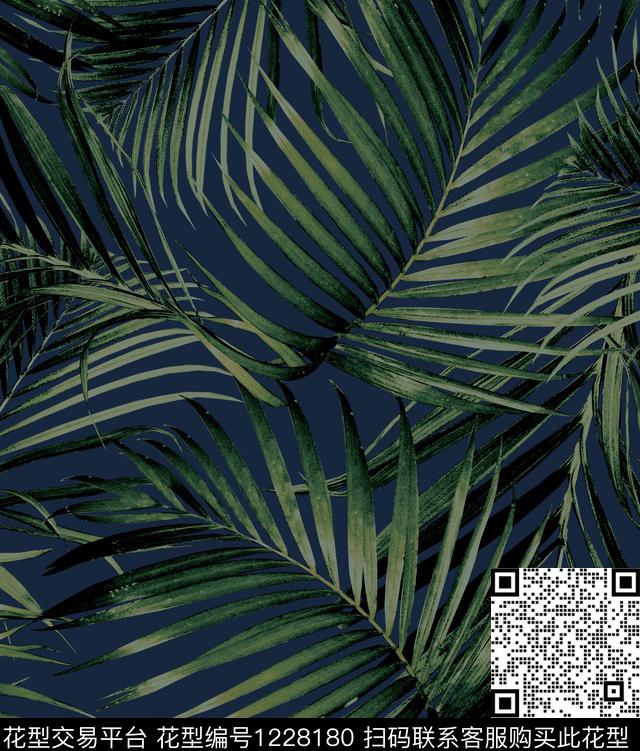 棕榈树绿植树叶palm数码印花华亿平台下载（图片编号: 1228180） - 瓦栏（Walan）