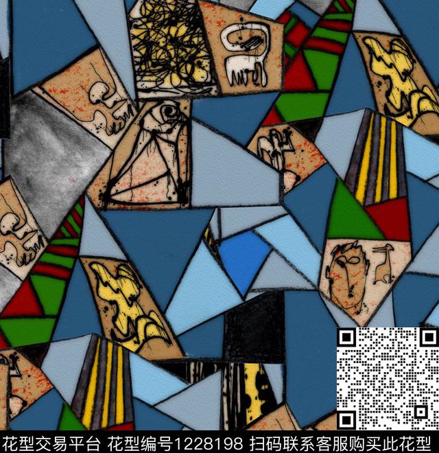 迷彩几何abstract数码印花华亿平台下载（图片编号: 1228198） - 瓦栏（Walan）