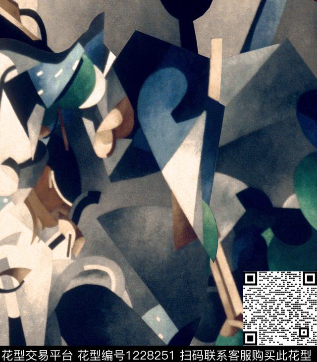 迷彩几何abstract数码印花华亿平台下载（图片编号: 1228251） - 瓦栏（Walan）