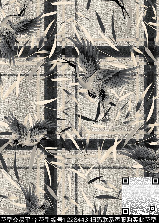 大牌风扎染华亿平台几何数码印花华亿平台下载（图片编号: 1228443） - 瓦栏（Walan）