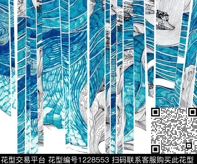 古典花纹棉麻数码印花华亿平台下载（图片编号: 1228553） - 瓦栏（Walan）