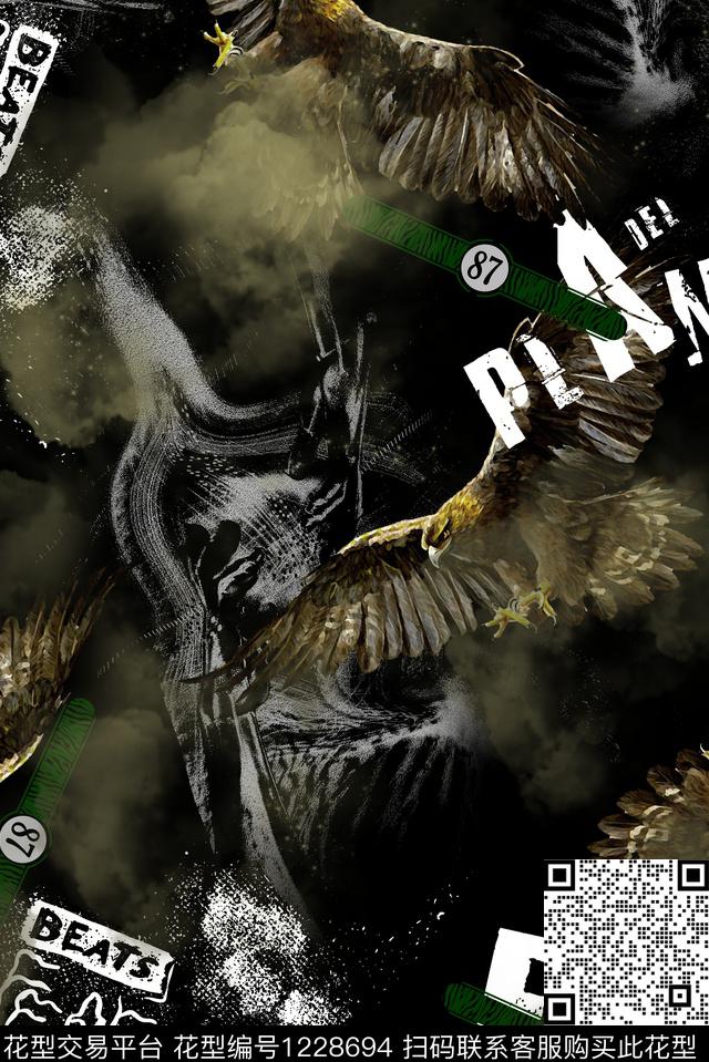 字母大牌风潮牌数码印花华亿平台下载（图片编号: 1228694） - 瓦栏（Walan）