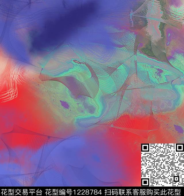 迷彩线条混合拼接数码印花华亿平台下载（图片编号: 1228784） - 瓦栏（Walan）