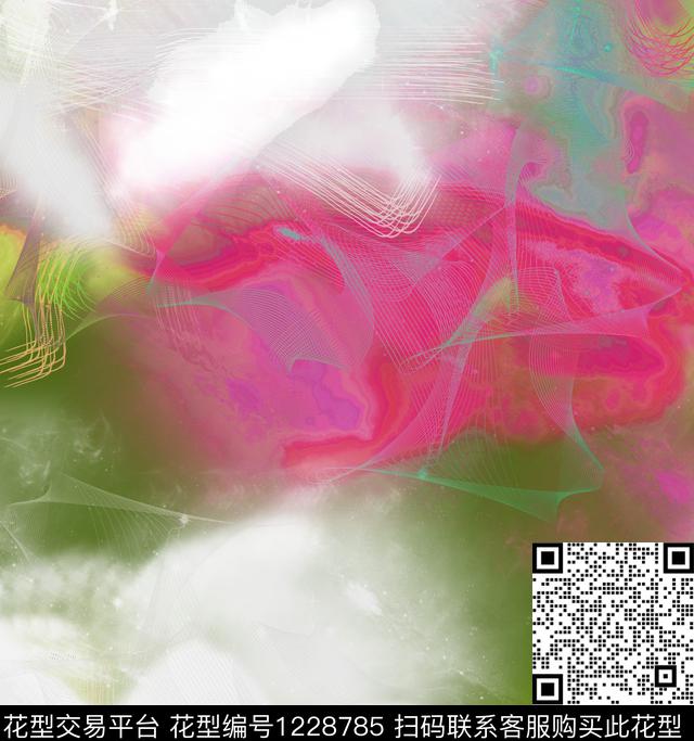 迷彩线条混合拼接数码印花华亿平台下载（图片编号: 1228785） - 瓦栏（Walan）