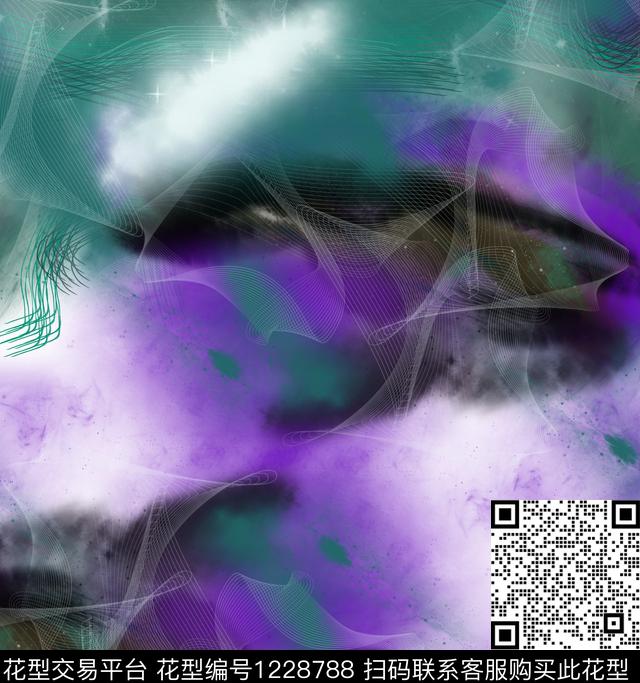 线条数码印花华亿平台下载（图片编号: 1228788） - 瓦栏（Walan）