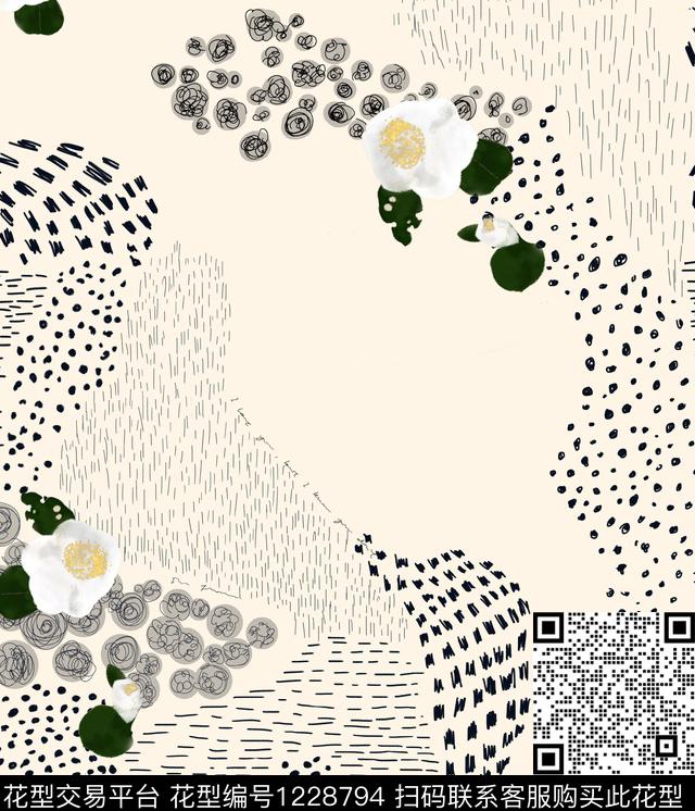 几何潮牌男装数码印花华亿平台下载（图片编号: 1228794） - 瓦栏（Walan）