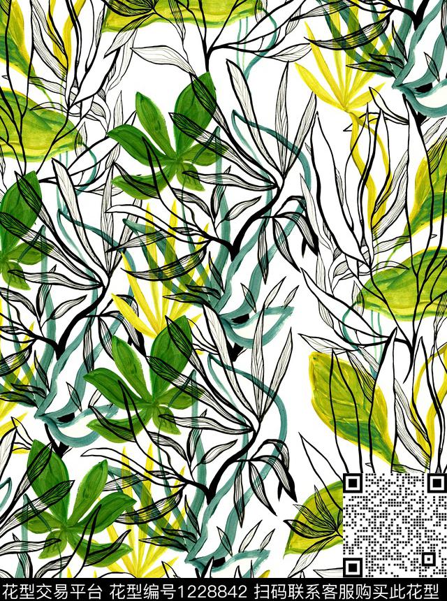 水彩花卉小碎花watercolor数码印花华亿平台下载（图片编号: 1228842） - 瓦栏（Walan）