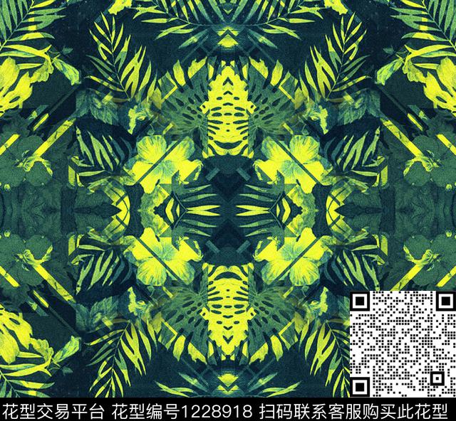 花卉数码华亿平台绿植树叶数码印花华亿平台下载（图片编号: 1228918） - 瓦栏（Walan）