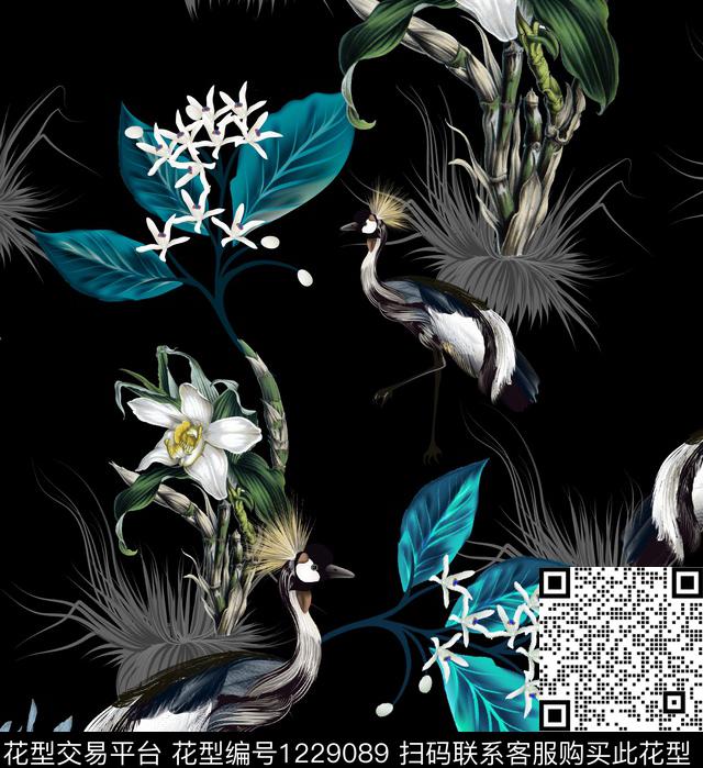 大牌风抽象潮牌数码印花华亿平台下载（图片编号: 1229089） - 瓦栏（Walan）