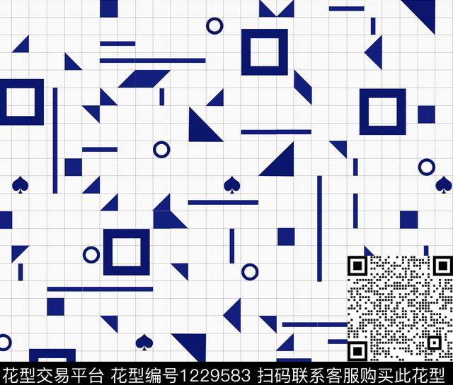 大牌风几何潮牌传统印花华亿平台下载（图片编号: 1229583） - 瓦栏（Walan）