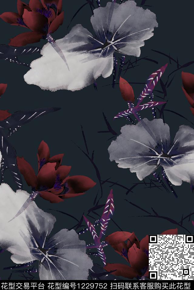 女装花卉数码华亿平台数码印花华亿平台下载（图片编号: 1229752） - 瓦栏（Walan）