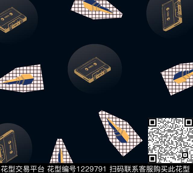 几何大牌男装碟片传统印花华亿平台下载（图片编号: 1229791） - 瓦栏（Walan）