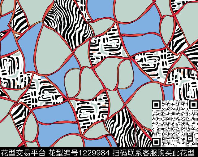 印花几何传统印花华亿平台下载（图片编号: 1229984） - 瓦栏（Walan）