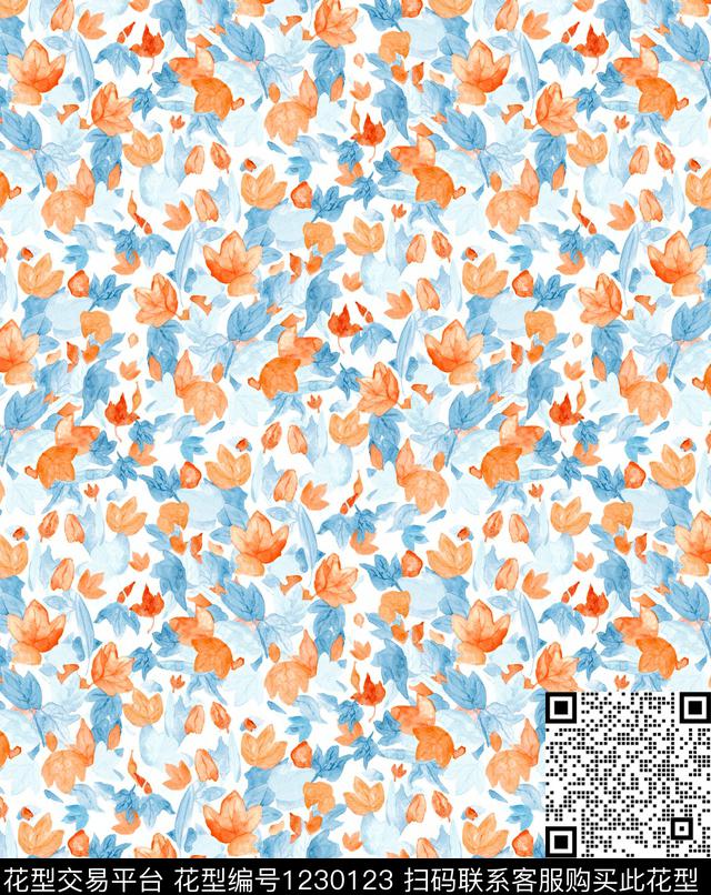 小碎花签字笔2020新品数码印花华亿平台下载（图片编号: 1230123） - 瓦栏（Walan）