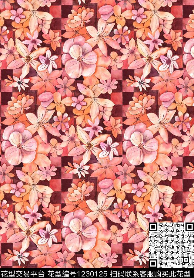 小碎花签字笔2020新品数码印花华亿平台下载（图片编号: 1230125） - 瓦栏（Walan）