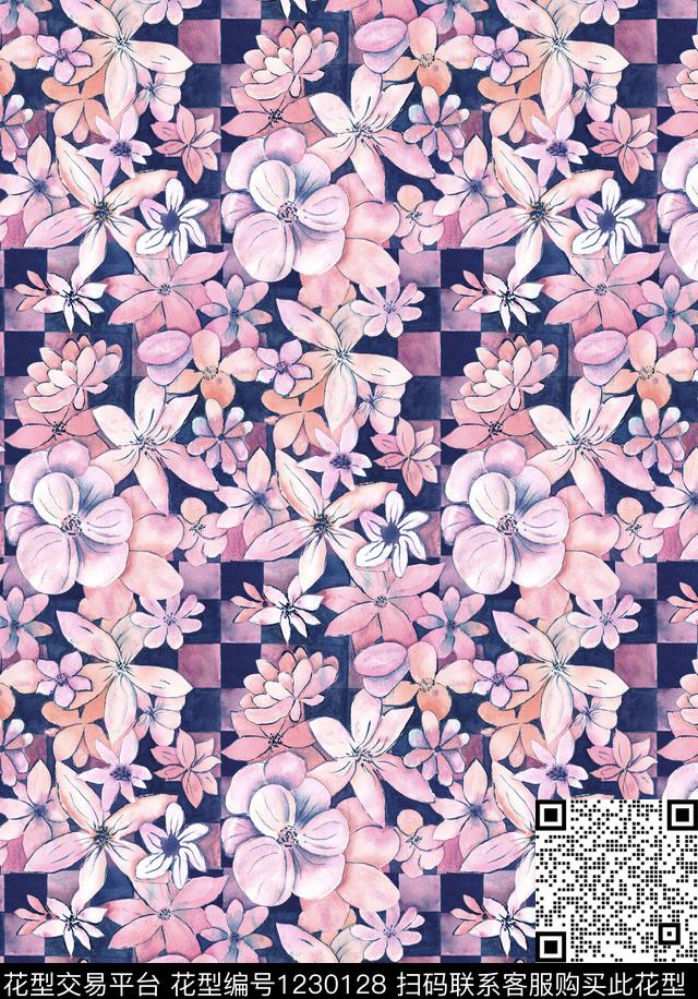 小碎花签字笔2020新品数码印花华亿平台下载（图片编号: 1230128） - 瓦栏（Walan）