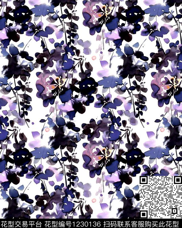 小碎花签字笔2020新品数码印花华亿平台下载（图片编号: 1230136） - 瓦栏（Walan）