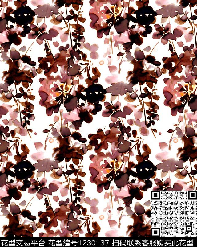 小碎花签字笔2020新品数码印花华亿平台下载（图片编号: 1230137） - 瓦栏（Walan）