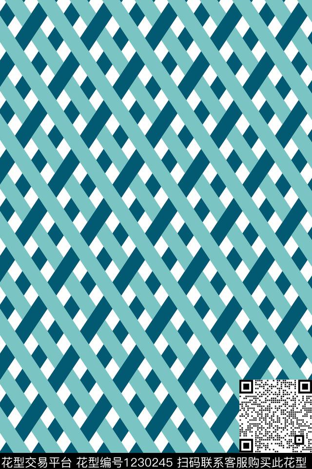 几何格子线条传统印花华亿平台下载（图片编号: 1230245） - 瓦栏（Walan）