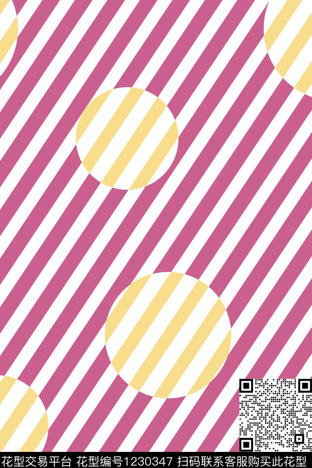 线条几何波点传统印花华亿平台下载（图片编号: 1230347） - 瓦栏（Walan）