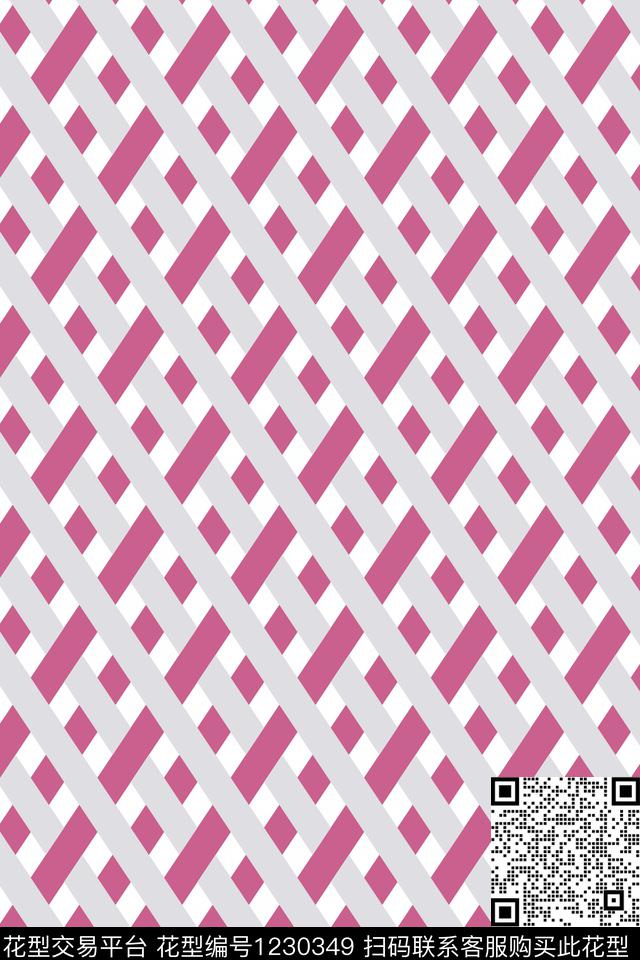 几何格子线条传统印花华亿平台下载（图片编号: 1230349） - 瓦栏（Walan）