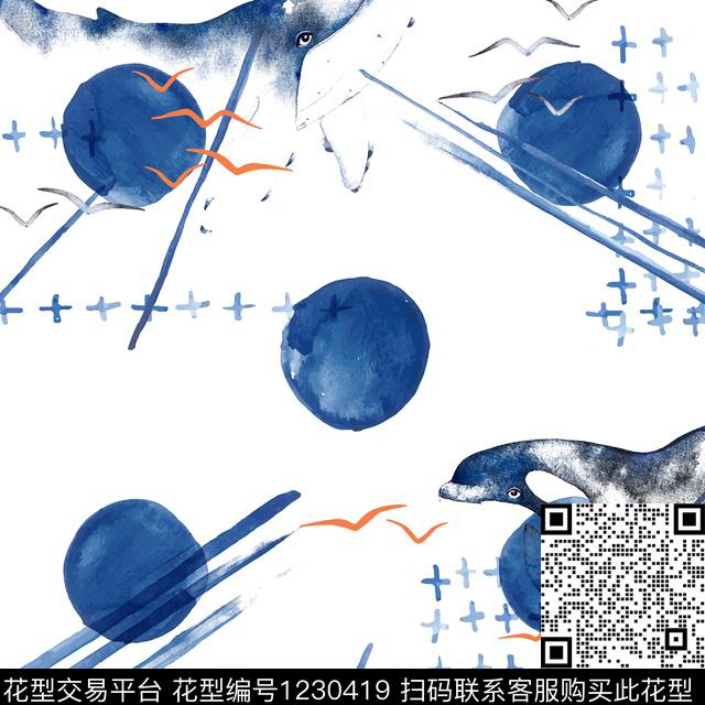 大牌风休闲海洋数码印花华亿平台下载（图片编号: 1230419） - 瓦栏（Walan）