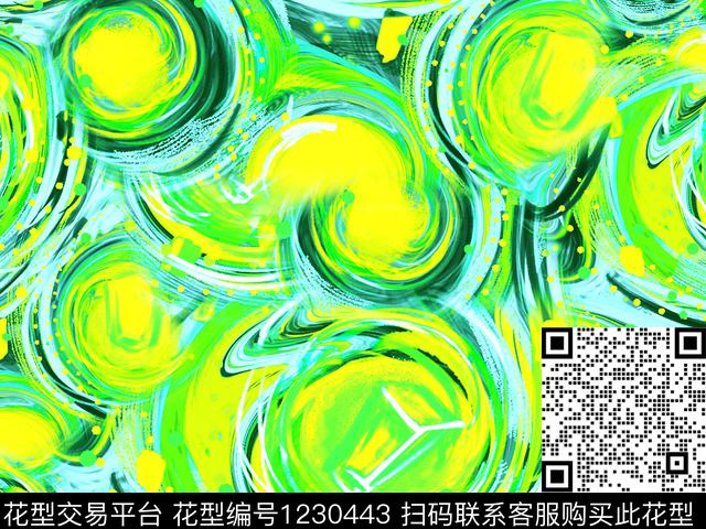 肌理科技感旋涡数码印花华亿平台下载（图片编号: 1230443） - 瓦栏（Walan）