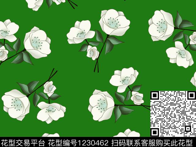 小清新小花卉散点花卉数码印花华亿平台下载（图片编号: 1230462） - 瓦栏（Walan）