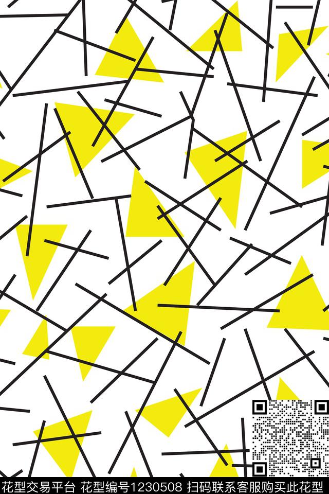 线条几何男装传统印花华亿平台下载（图片编号: 1230508） - 瓦栏（Walan）